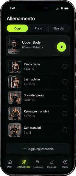 Schermata Loop Coach con i programmi di allenamento